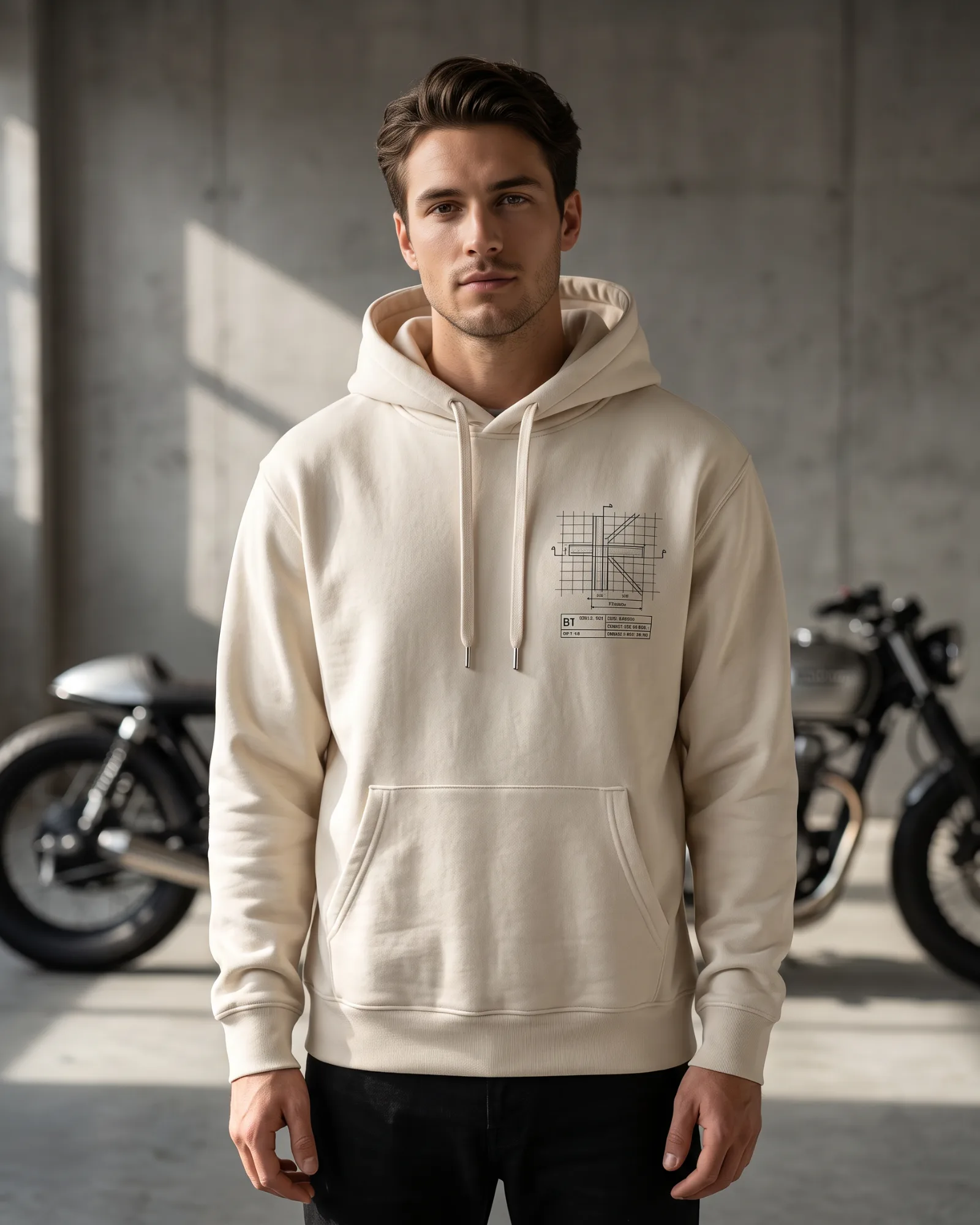 SMR Blueprint Hood bone worn by a model
