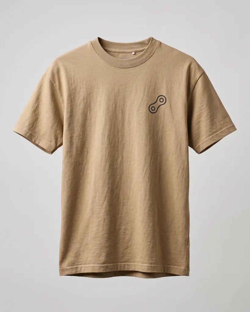 SMR Chain Link Tee tan front view