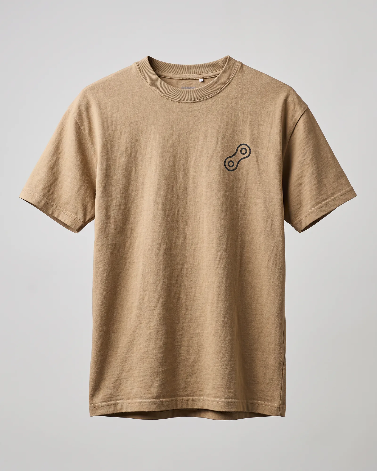 SMR Chain Link Tee tan front view