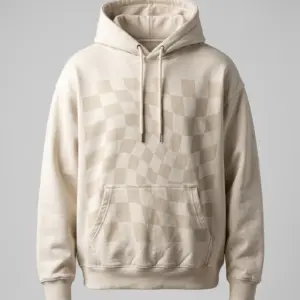 SMR Checkered Ghost Hood bone front view