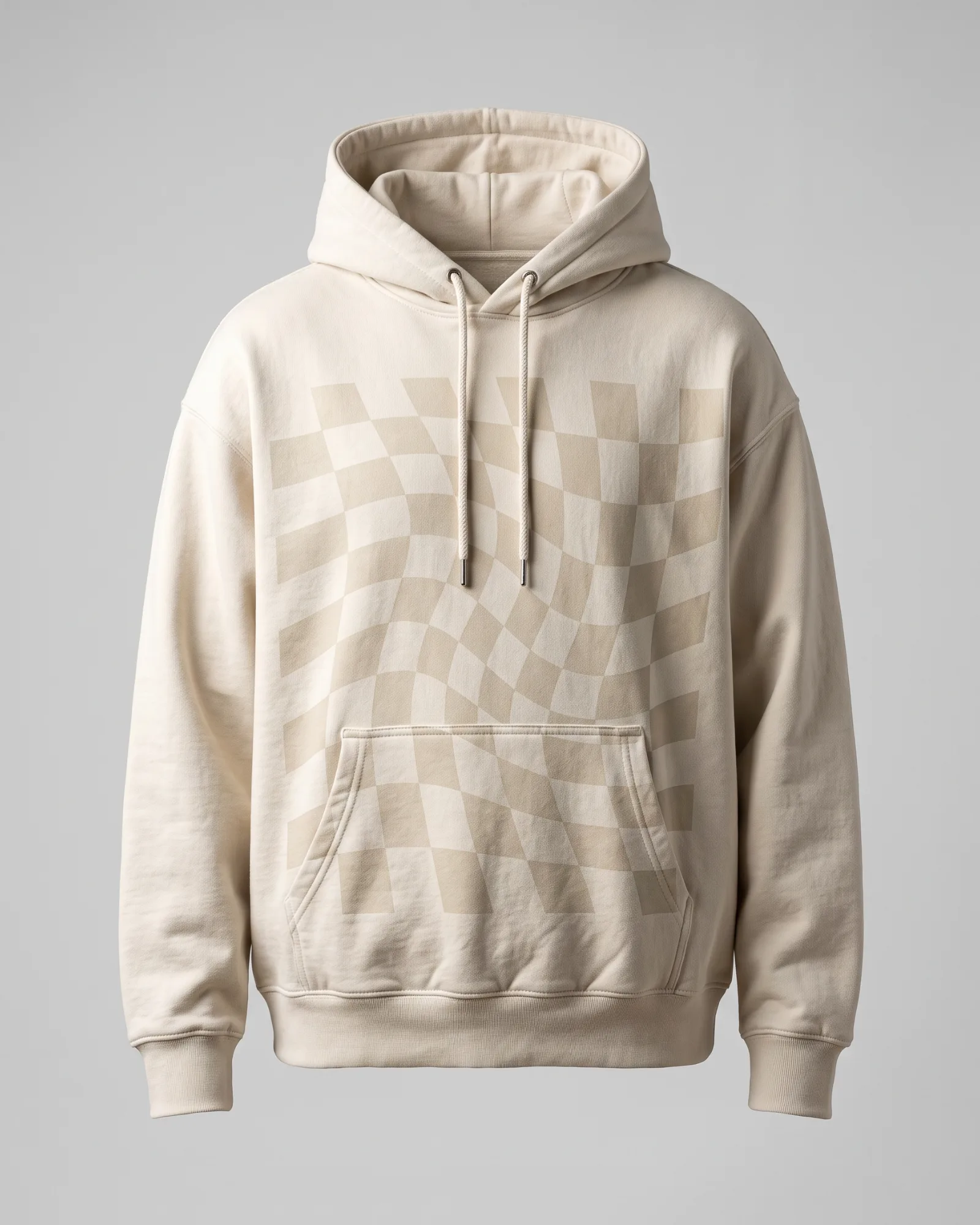 SMR Checkered Ghost Hood bone front view