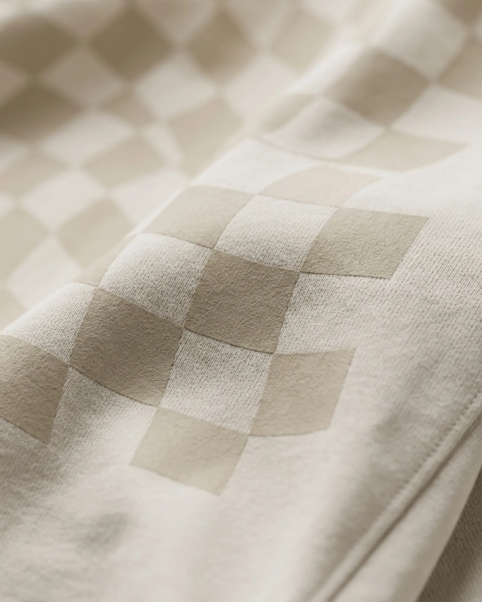 SMR Checkered Ghost Tee bone print detail