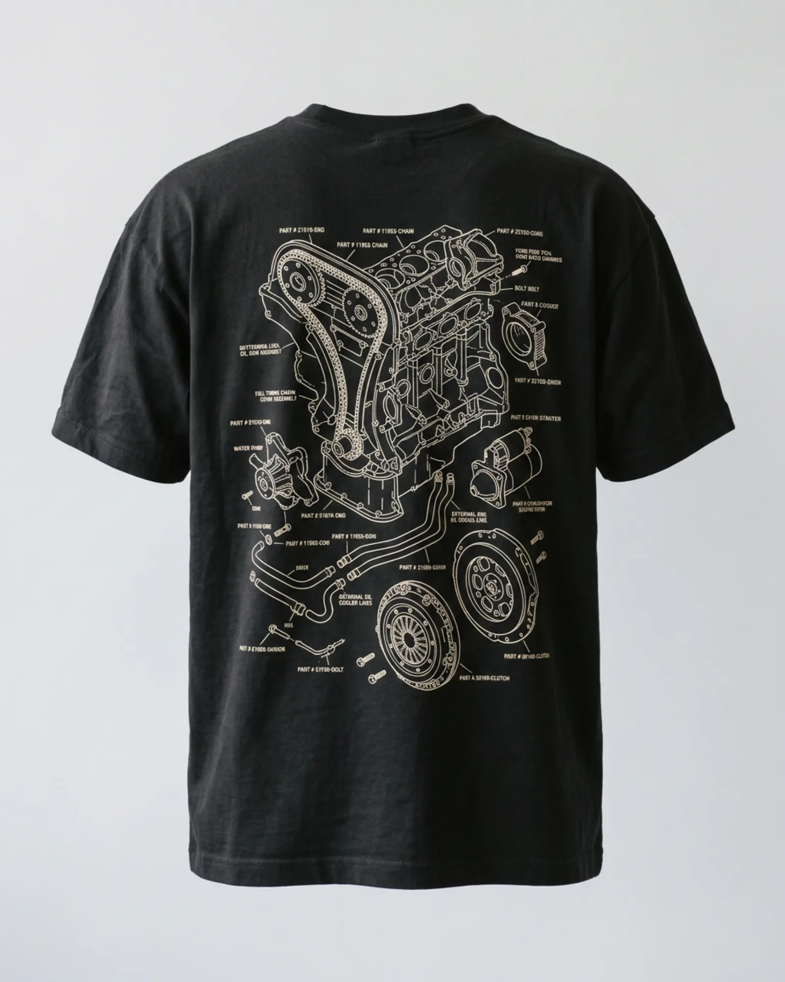 SMR Exploded View Tee black back view