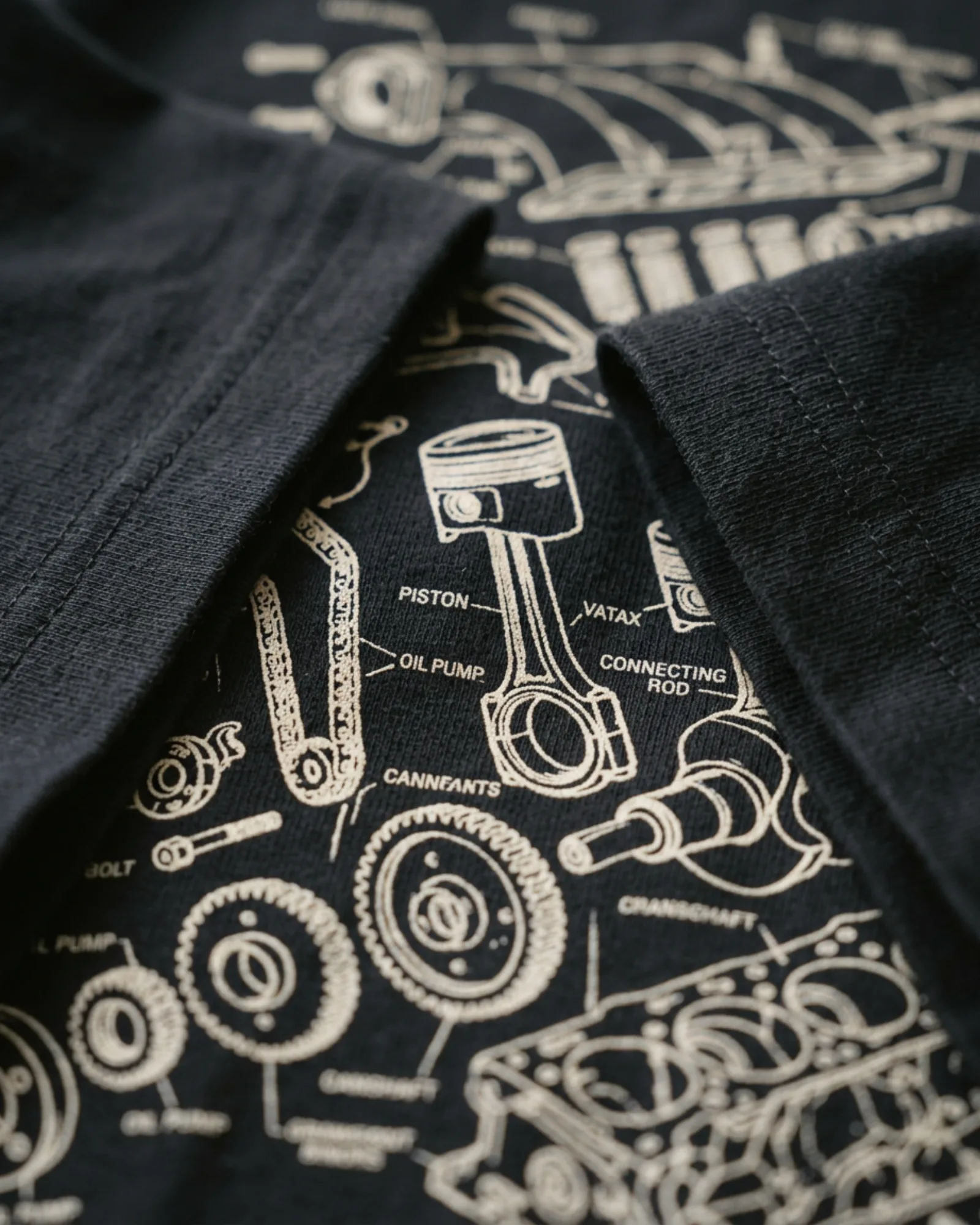 SMR Exploded View Tee black print detail