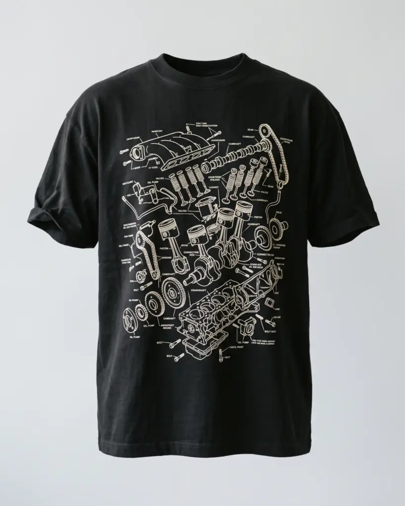 SMR Exploded View Tee black front view