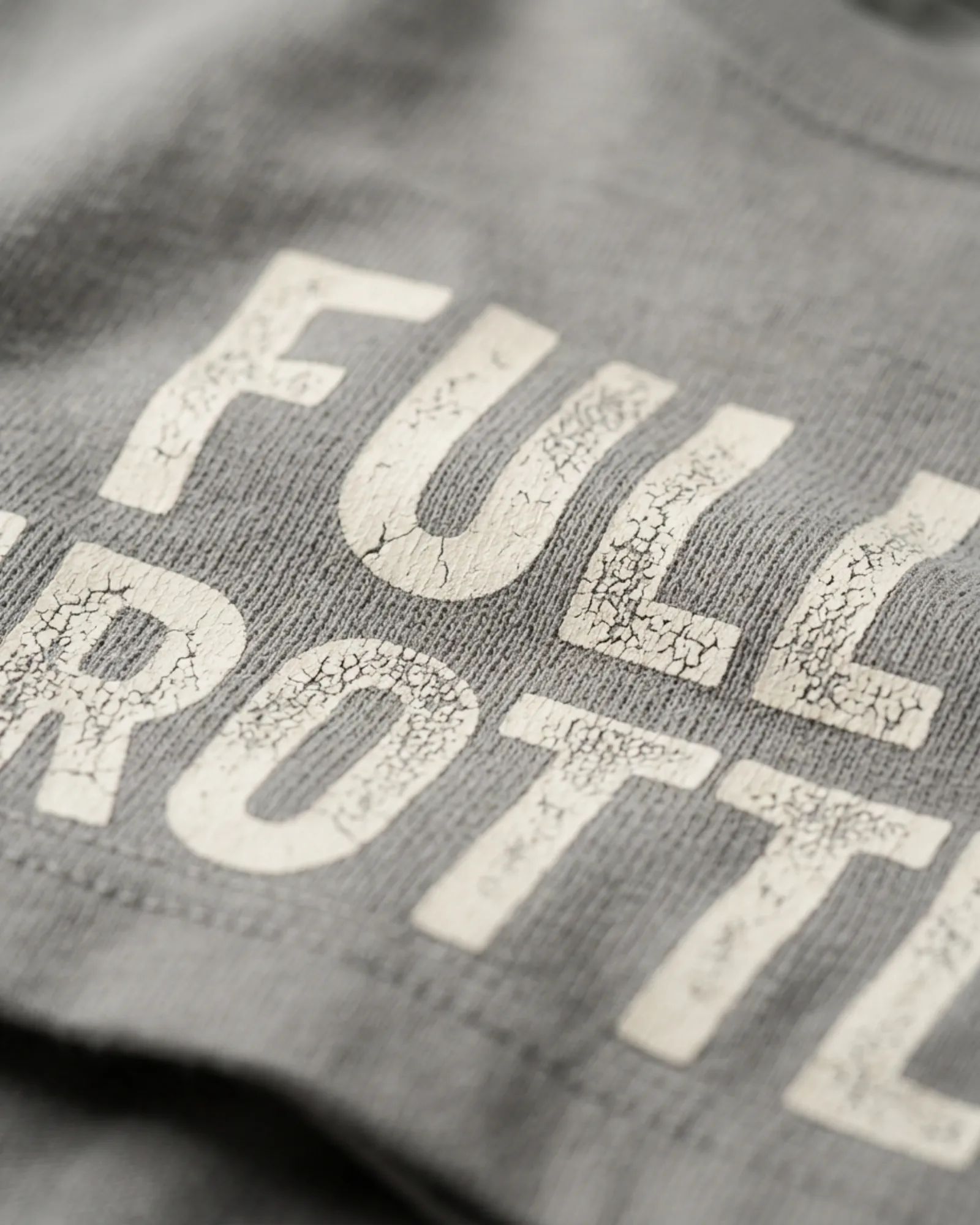 SMR Full Throttle Tee concrete print detail