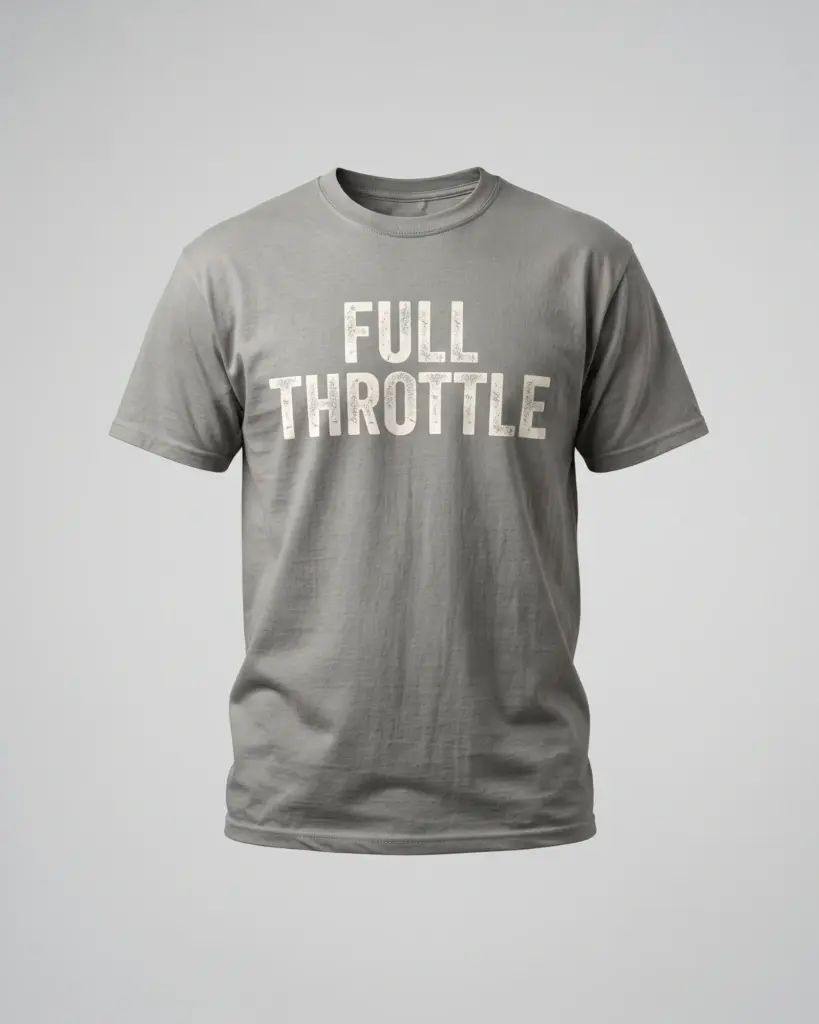 SMR Full Throttle Tee concrete front view