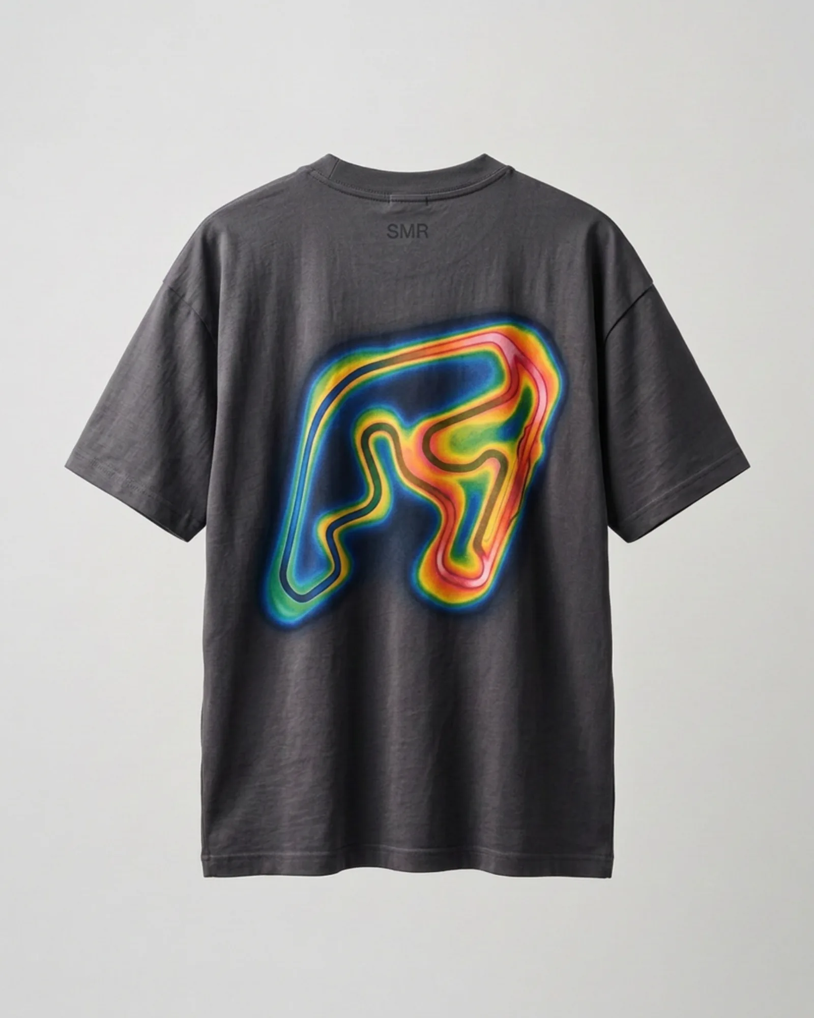 SMR Heatmap Tee charcoal back view