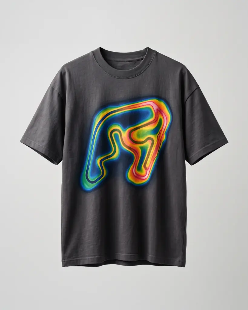 SMR Heatmap Tee charcoal front view