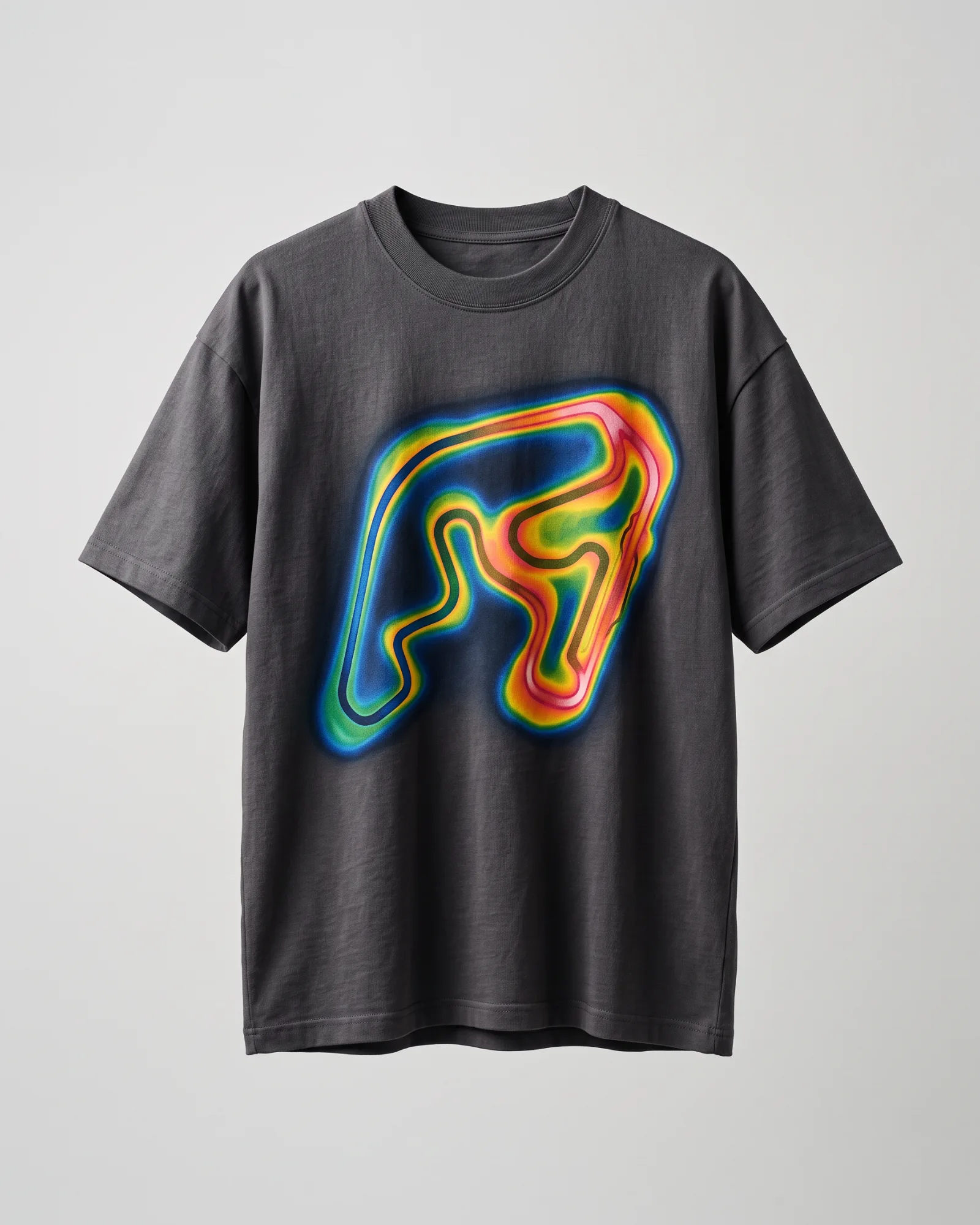 SMR Heatmap Tee charcoal front view