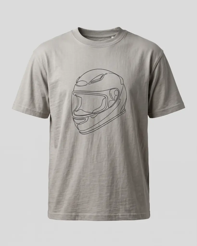 SMR Helmet Line Tee concrete front view