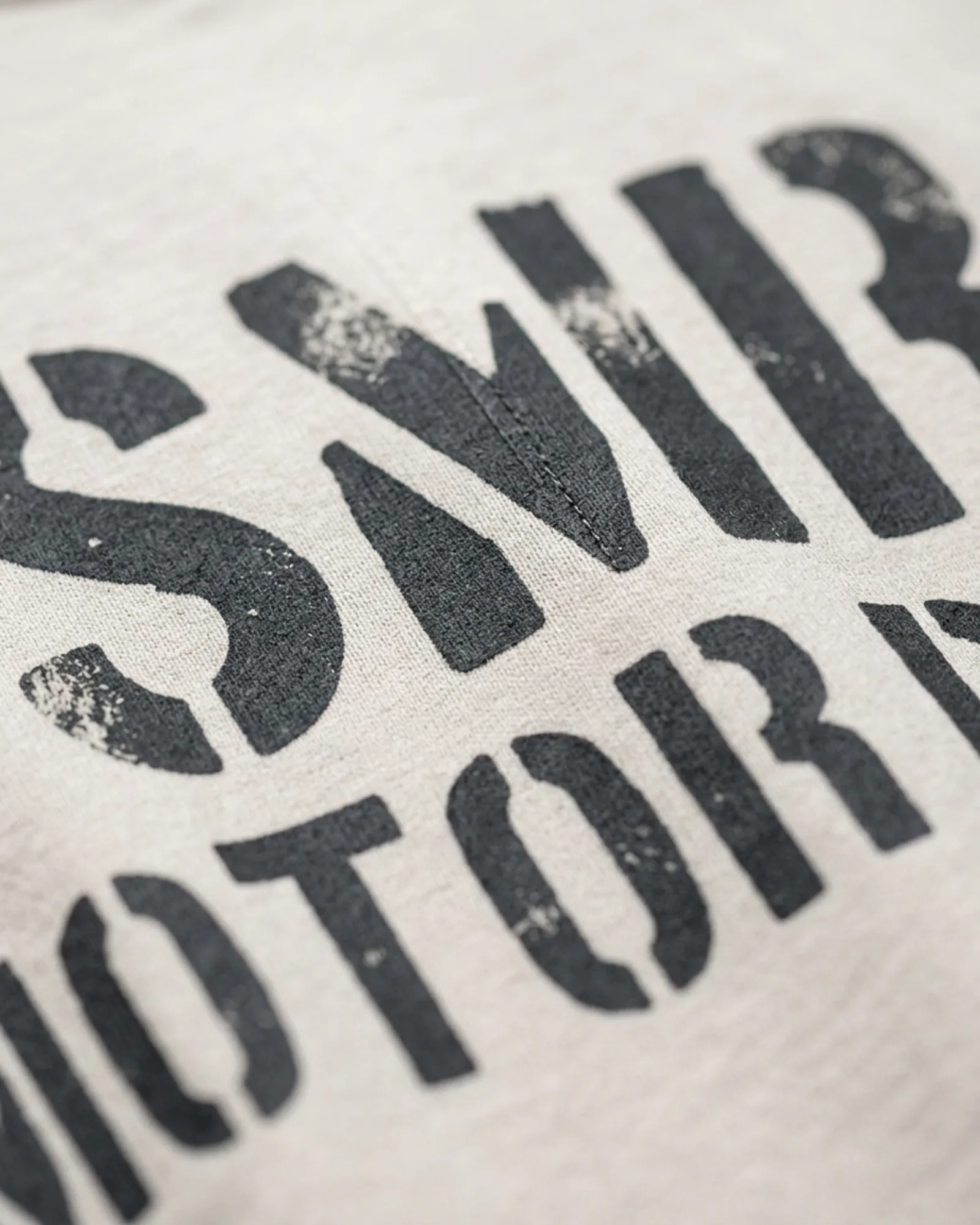 SMR Motor Dept Tee bone print detail