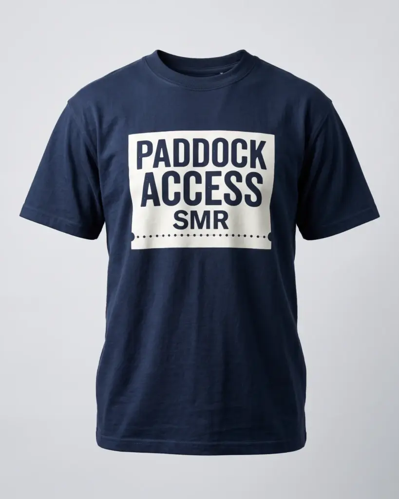 SMR Paddock Access Tee midnight front view