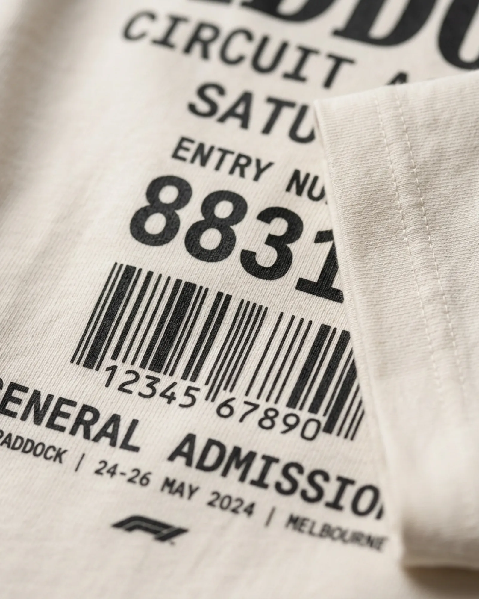 SMR Paddock Pass Tee bone print detail