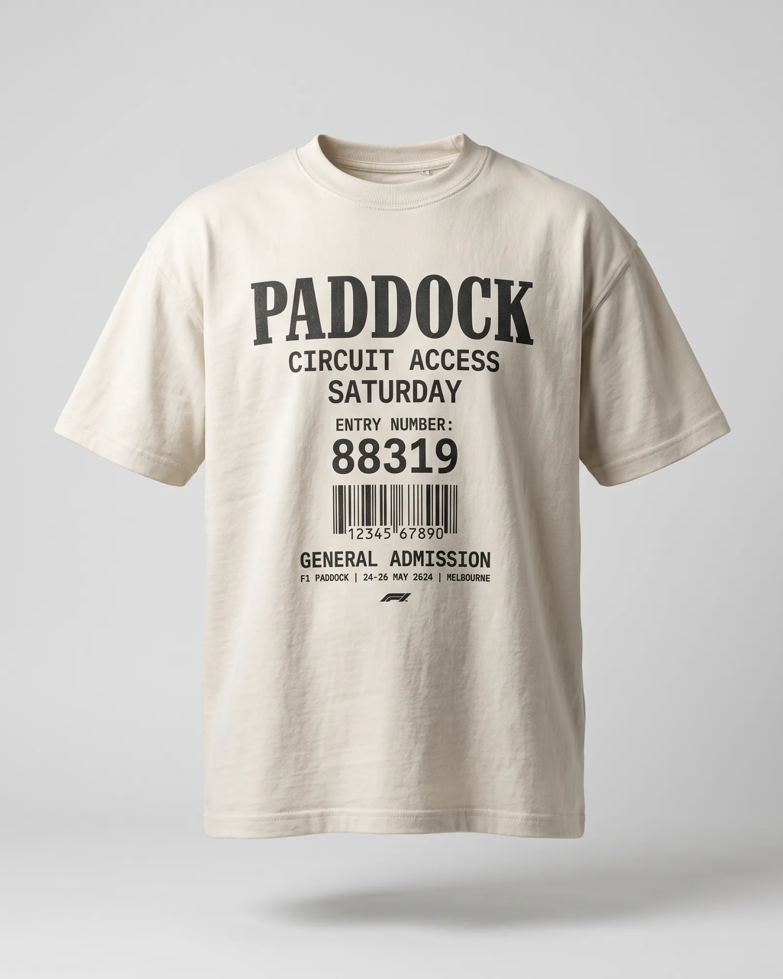 SMR Paddock Pass Tee bone front view