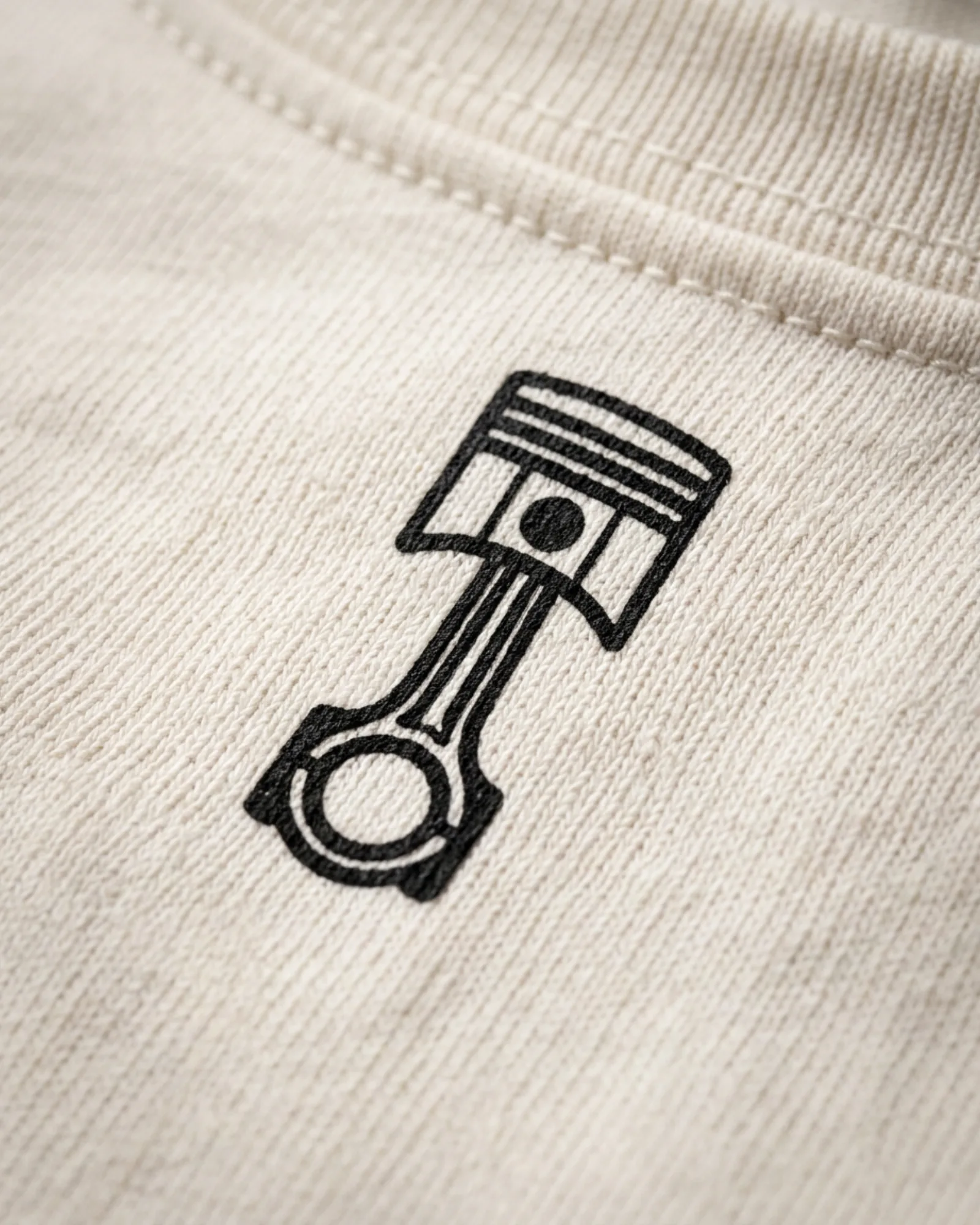 SMR Piston Dot Tee bone print detail