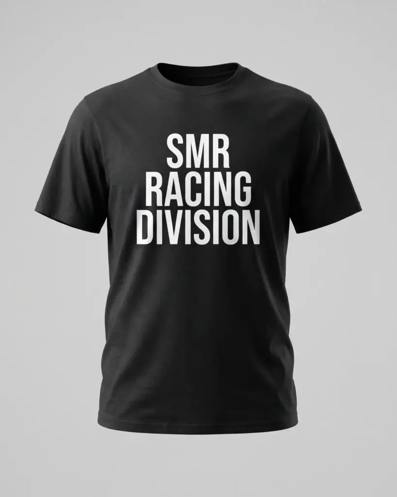 SMR Racing Division Tee black front view