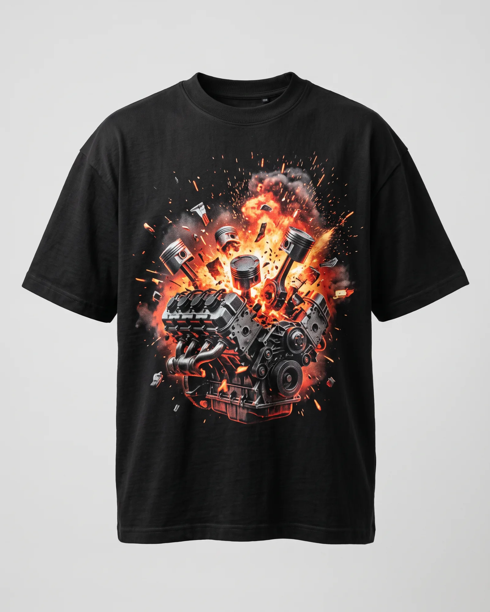 SMR Redline Roar Tee black front view