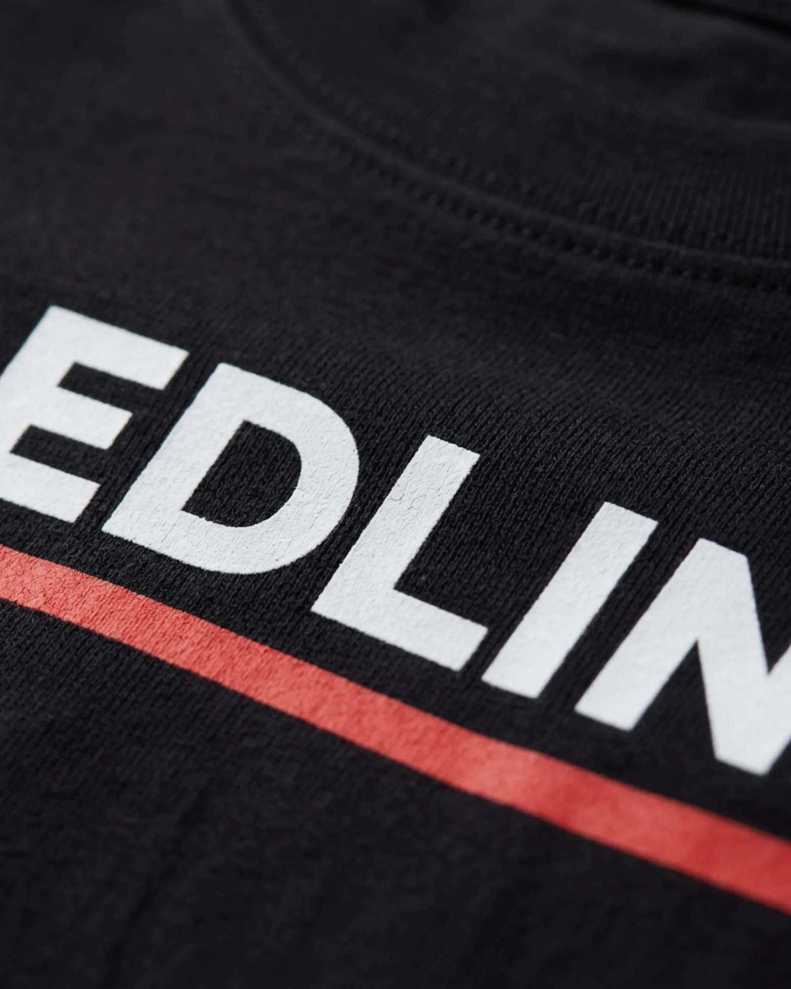 SMR Redline Type Tee black print detail