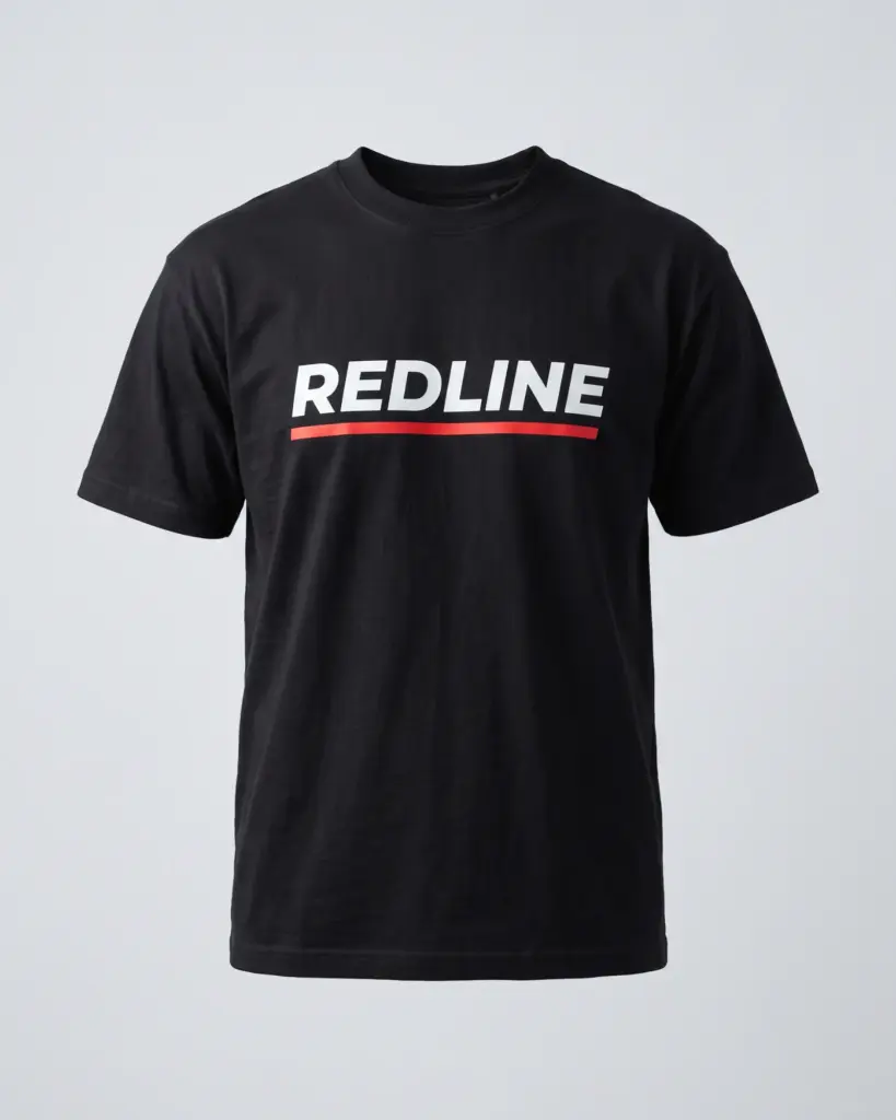 SMR Redline Type Tee black front view