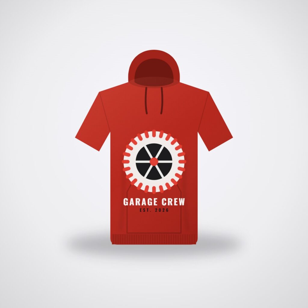 SMR Garage Crew Hoodie — Racing Red