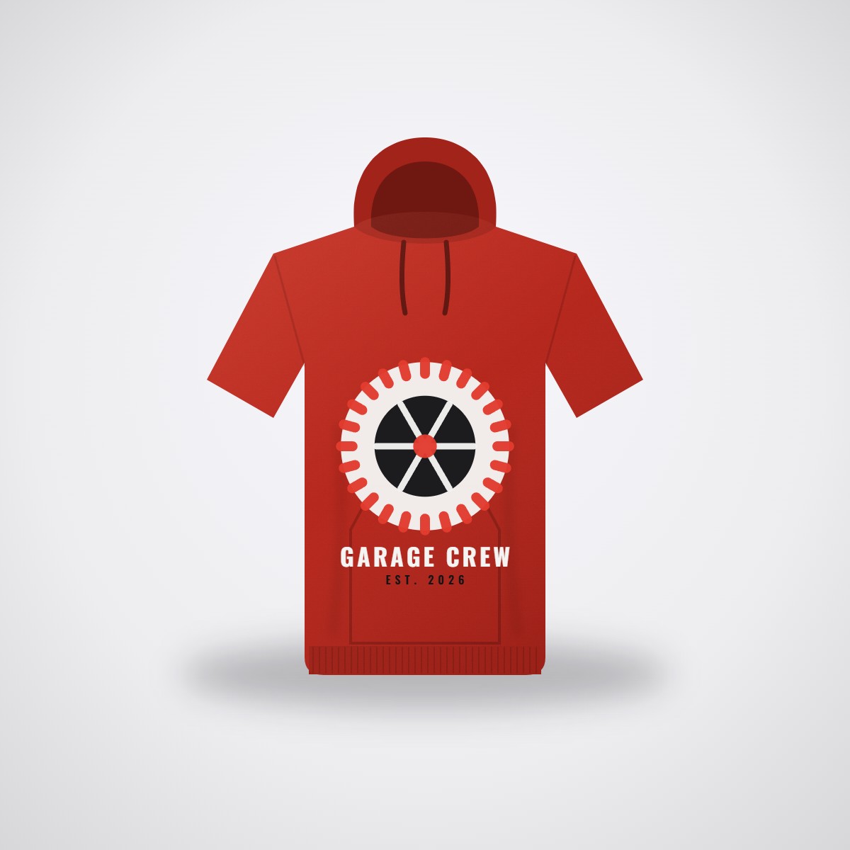 SMR Garage Crew Hoodie — Racing Red