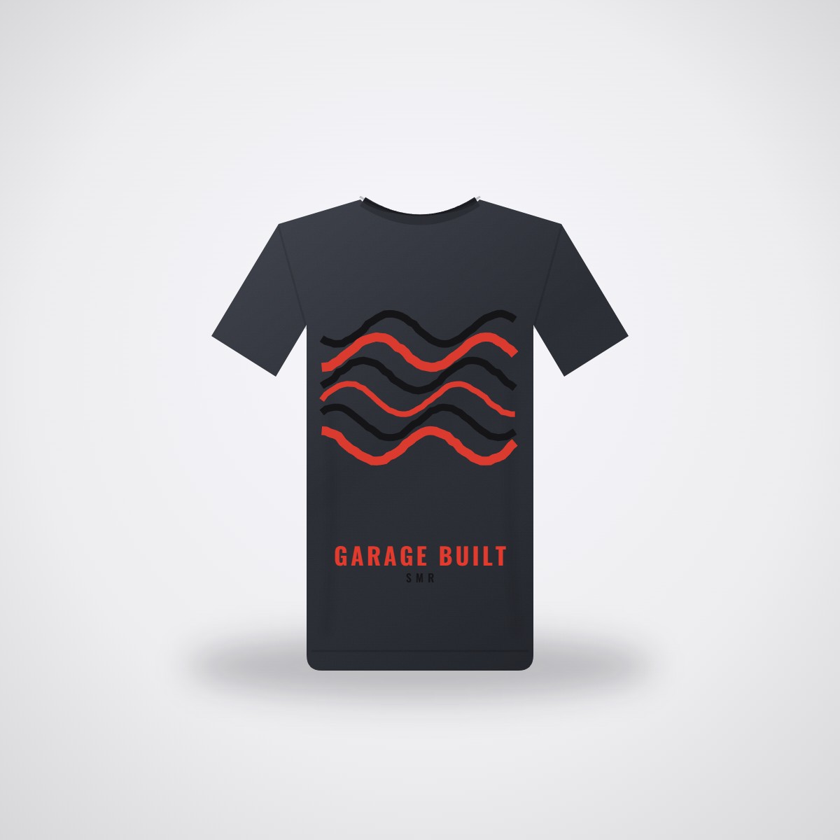 SMR Garage Built Tee — Charcoal