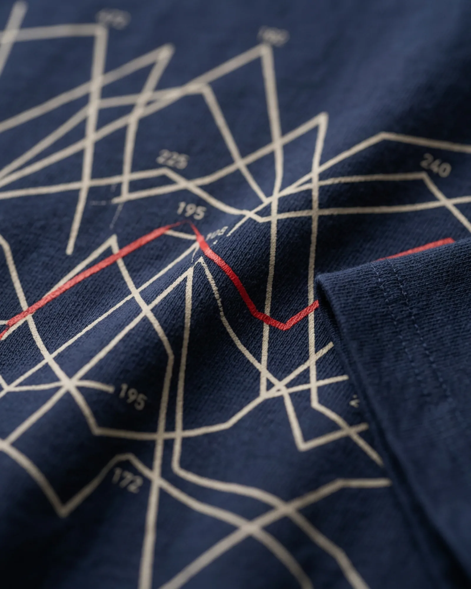 SMR Telemetry Tee midnight print detail