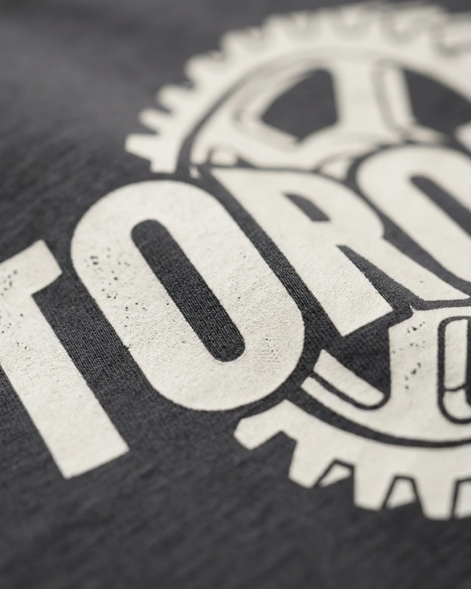 SMR Torque Tee charcoal print detail