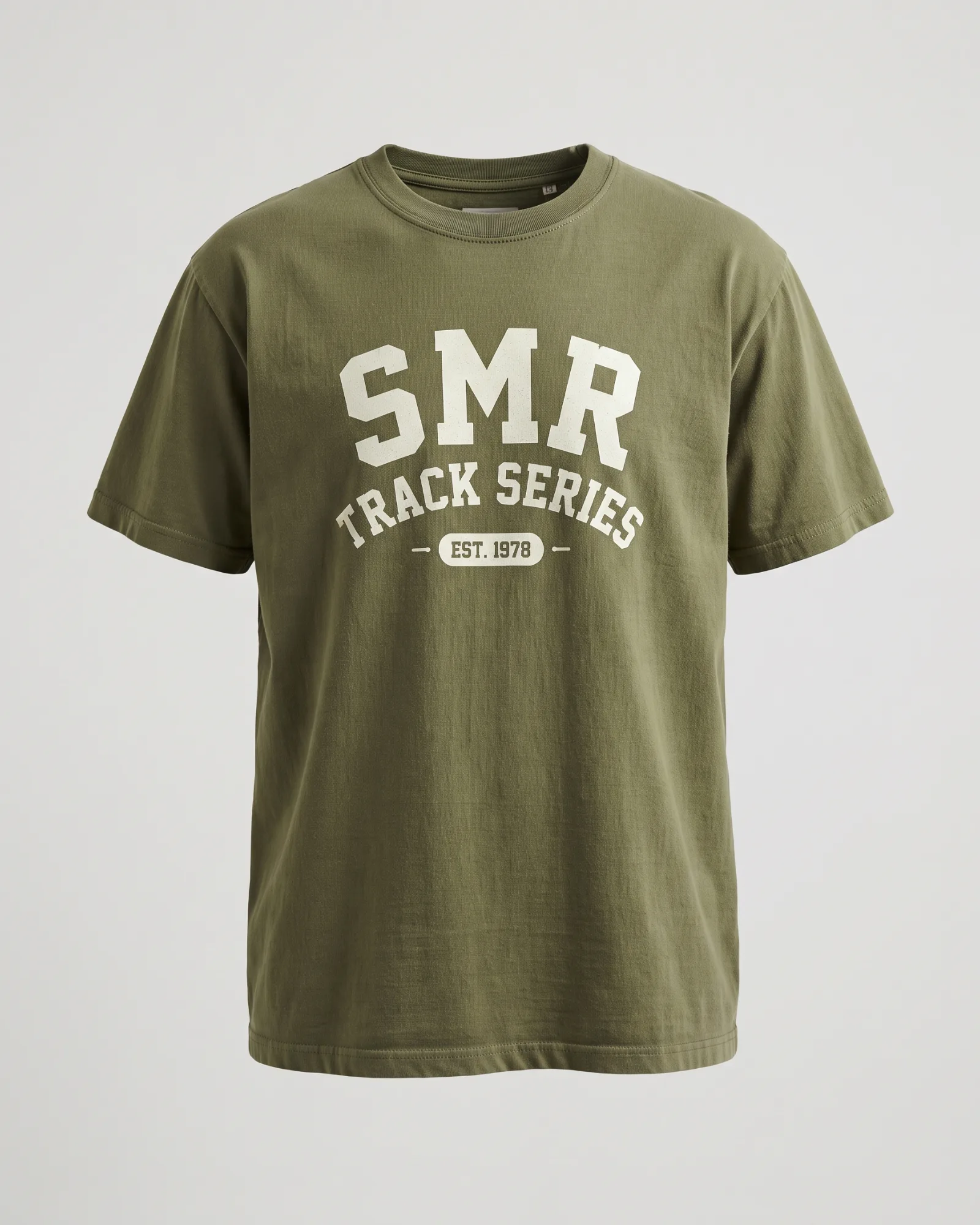 SMR Track Series Tee olive front view