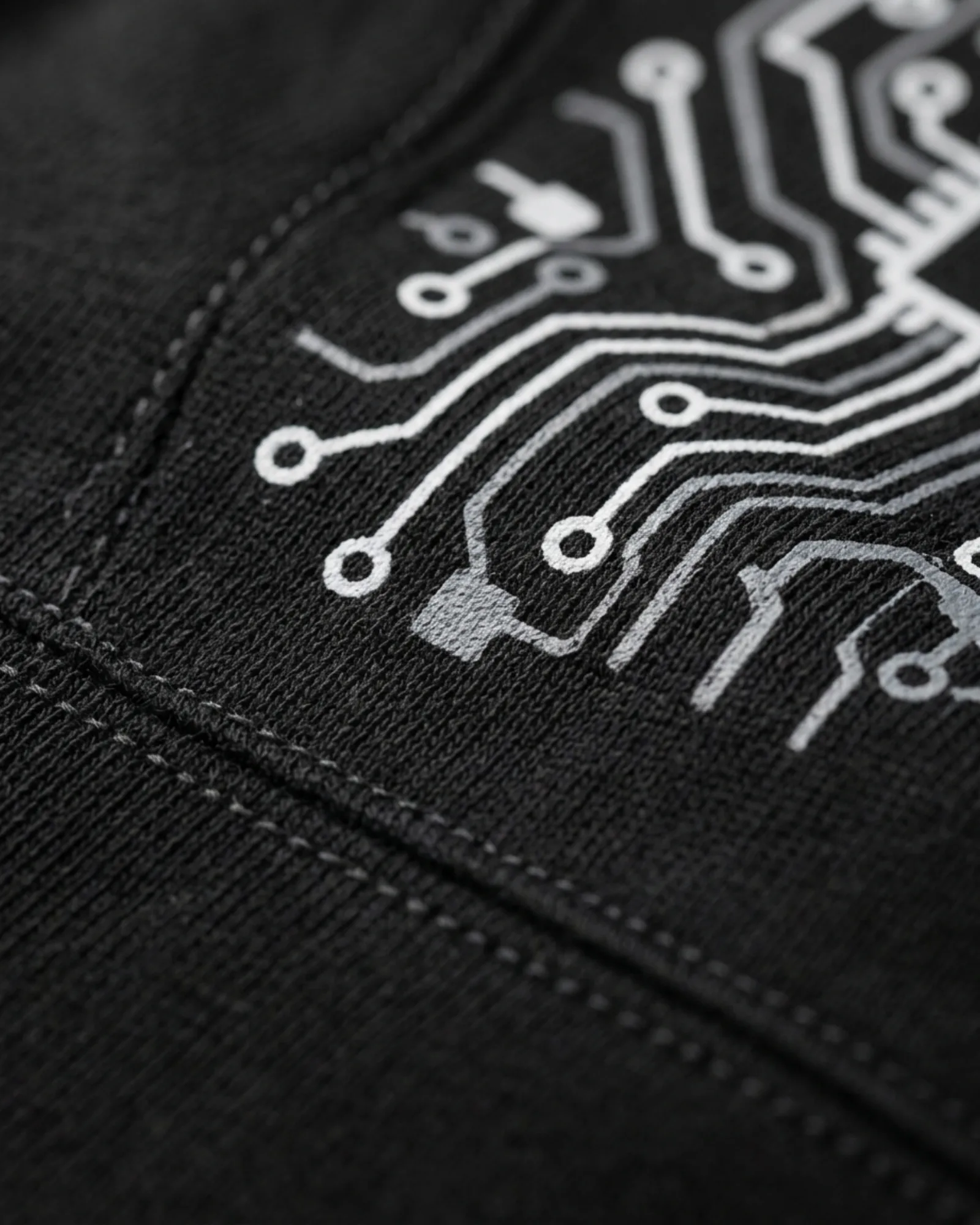 SMR Trazada Hood black print detail