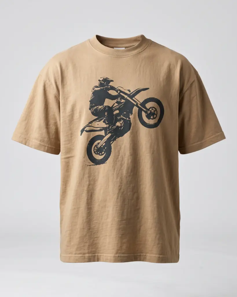 SMR Wheelie Tee tan front view